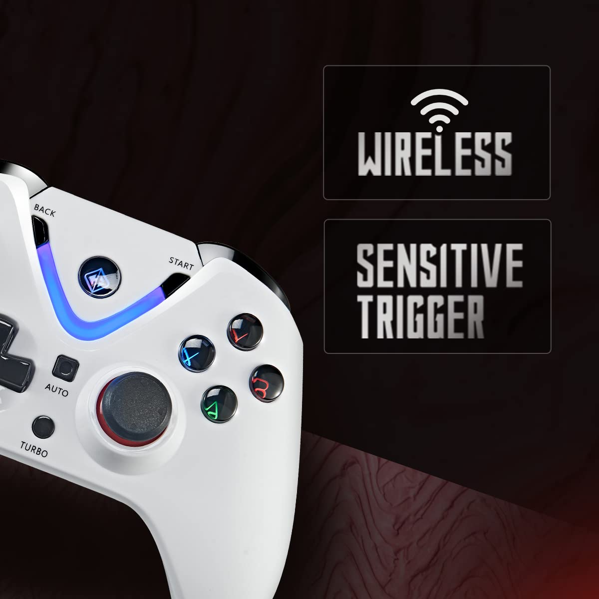ARES White Gaming Controller with Magnetic Triggers