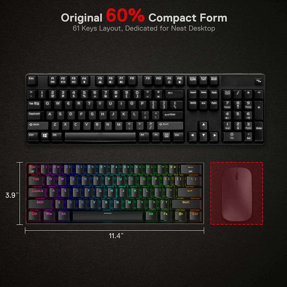K530 Pro Draconic - 60% Mechanical Gaming Keyboard (Black)