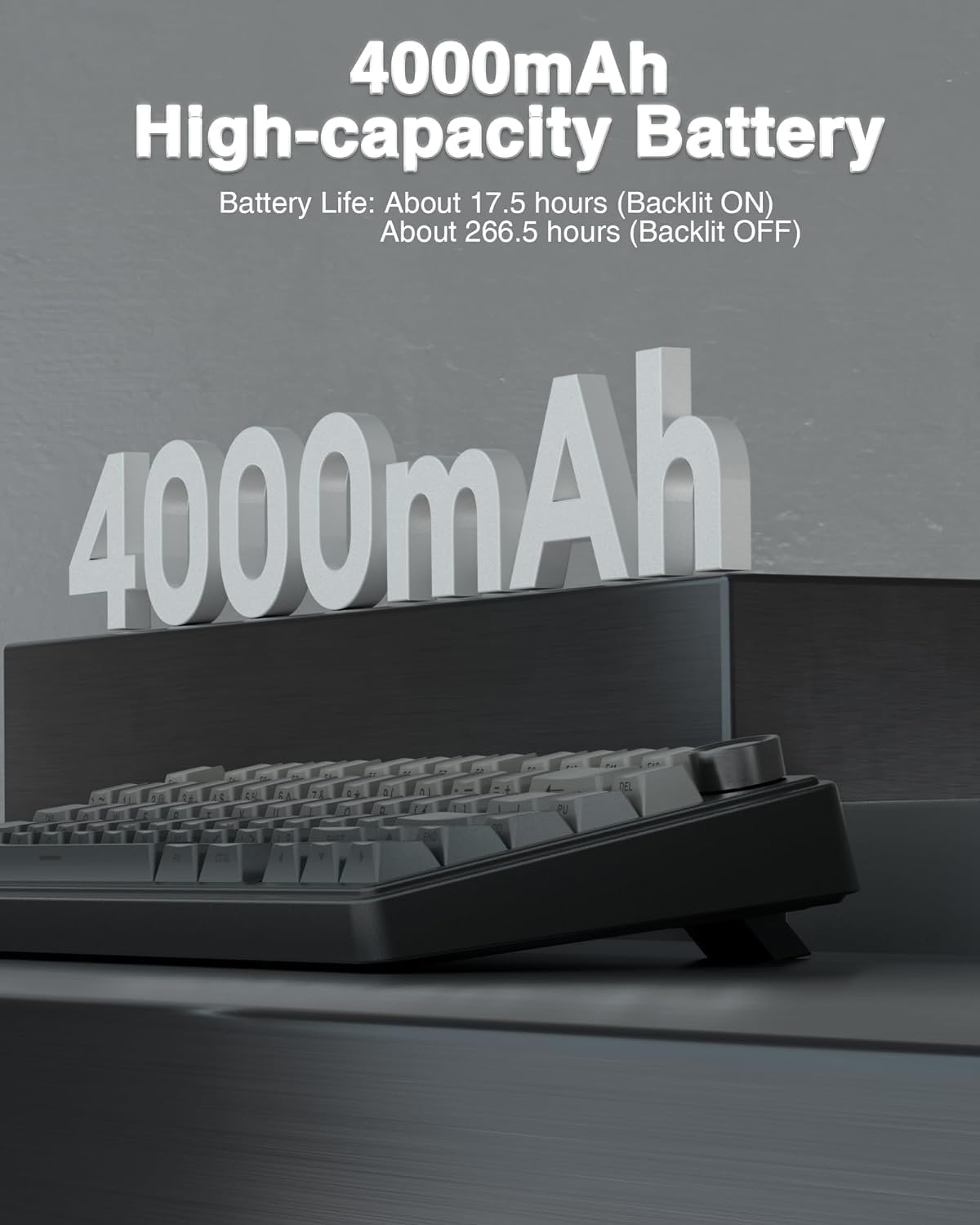 AULA F75 - 75% Wireless Mechanical Keyboard (Side-Engraved + Gradient-Gray Reaper Switch) - Vrkaa