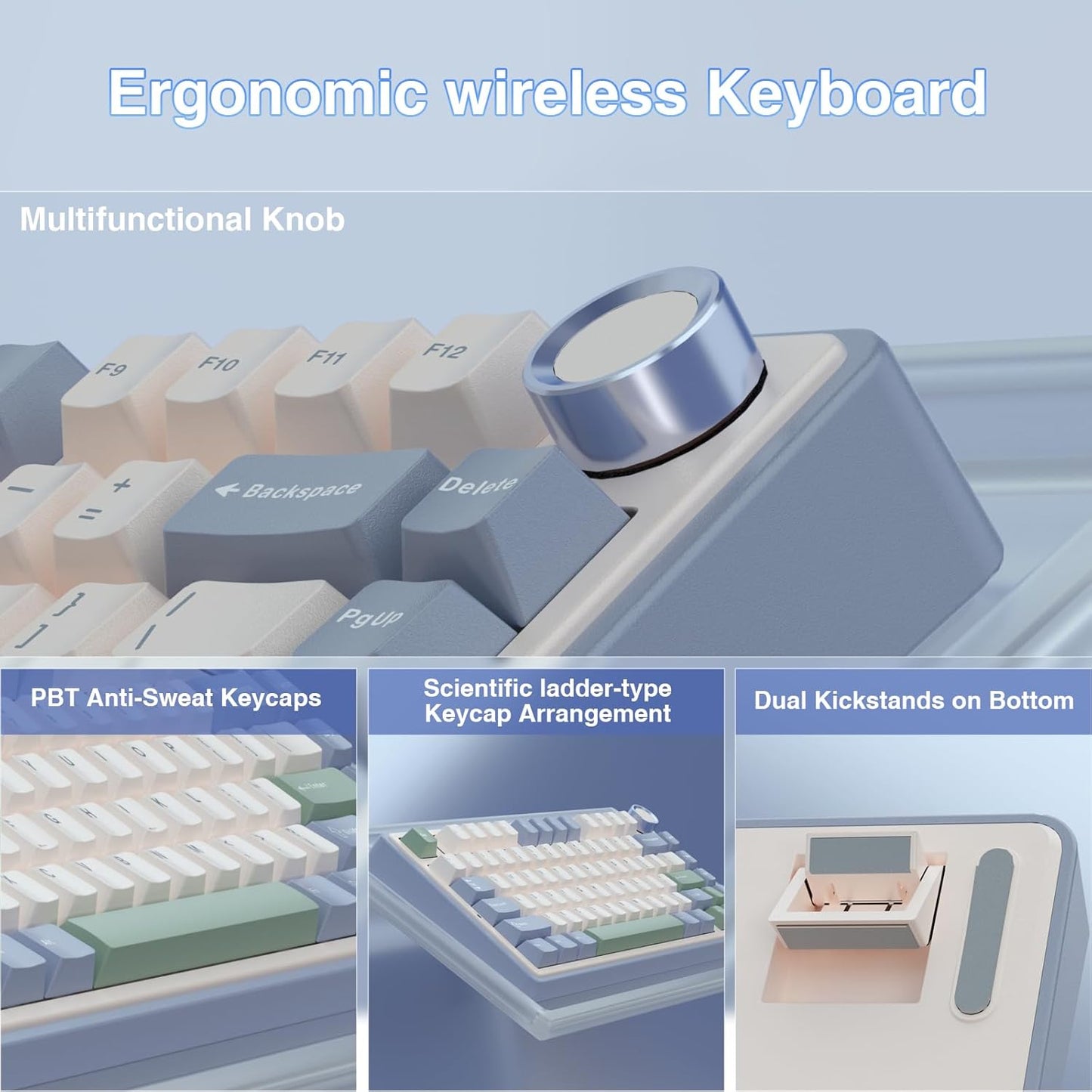 AULA F75 - 75% Wireless Mechanical Keyboard (Cedar Green, Reaper Switch) - Vrkaa