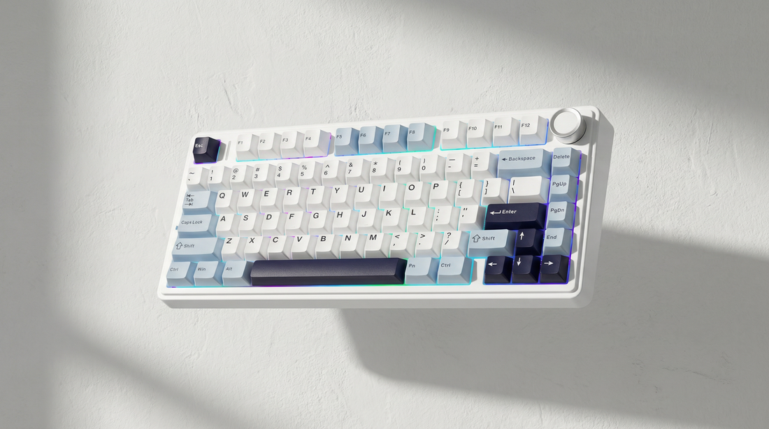 Aula F75 Ice Blue Wireless Mechanical Keyboard Ice Vein switch variant