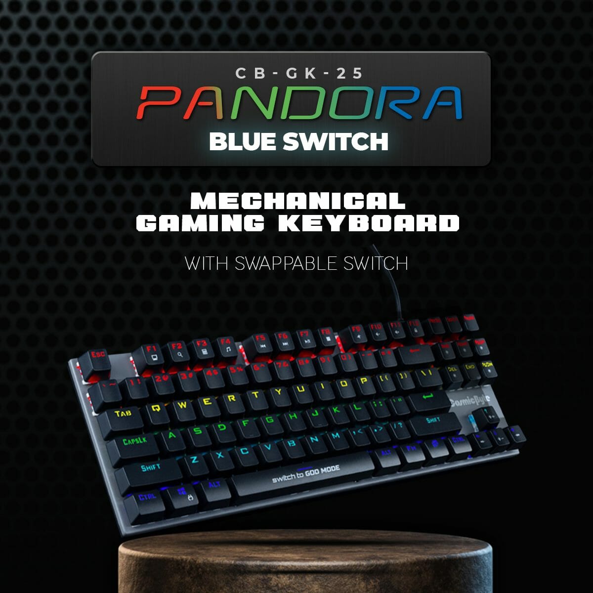 Pandora TKL Mechanical Keyboard Upgraded with Swappable Switches