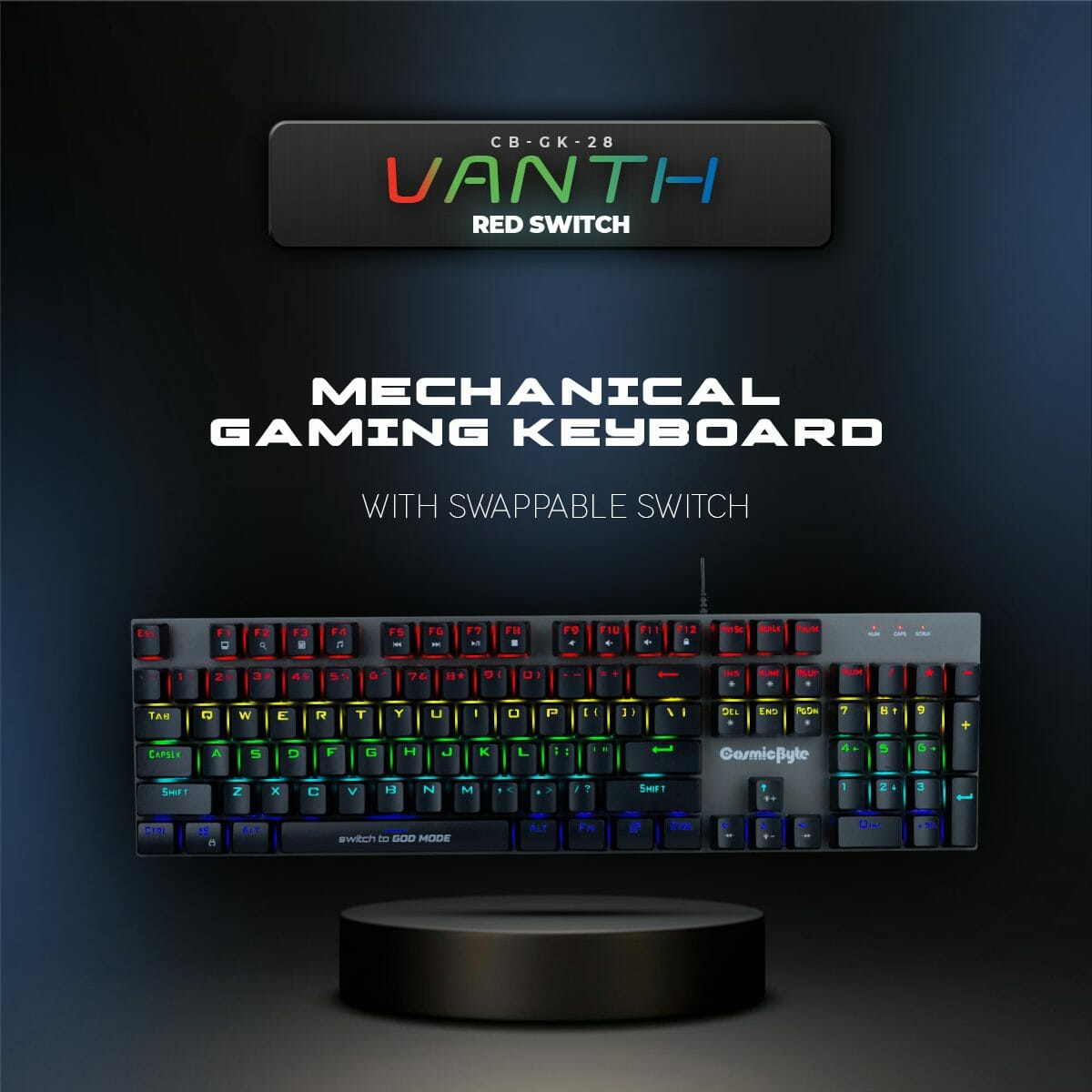 Vanth Mechanical Keyboard Upgraded with Swappable Switches