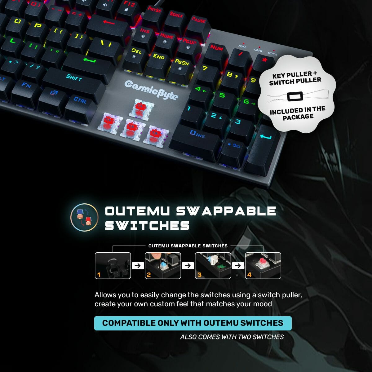 Vanth Mechanical Keyboard Upgraded with Swappable Switches