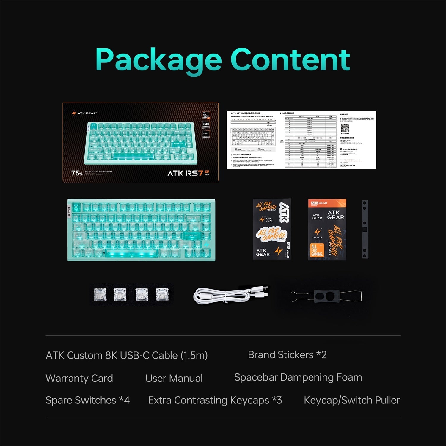 ATK RS7 Air 75% Hall effect keyboard detail view - Vrkaa