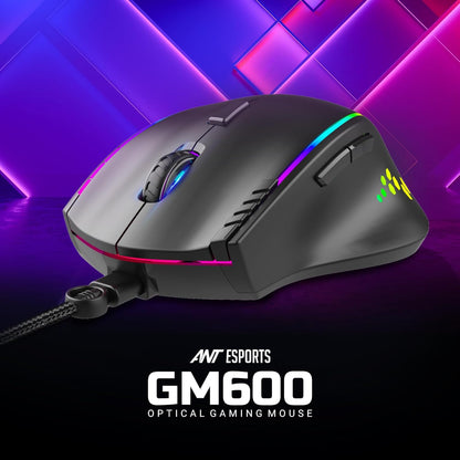 GM600 RGB Wired Programable Gaming Mouse