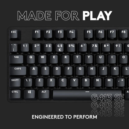 G413 SE / Mechanical, Backlit Keys, Romer-G Tactile Key Switches Wired USB Gaming Keyboard