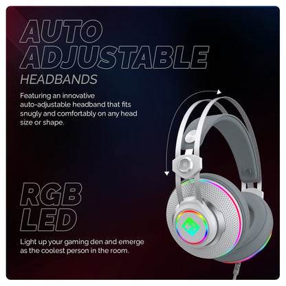 Proteus Dual Input USB and 3.5mm, 7.1 Surround Sound, RGB LED Gaming Headphone