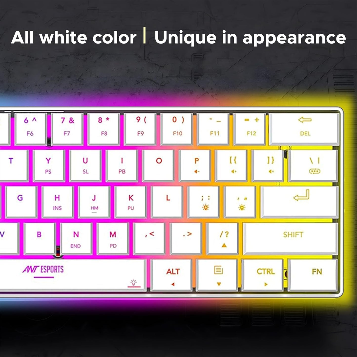 Ant Esports MK1500 Mini White Wireless Gaming Keyboard