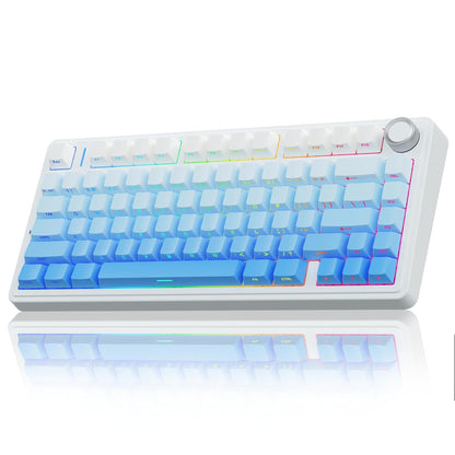 Aula F75 Gradient Blue Wireless Mechanical Keyboard with Star Vector switches