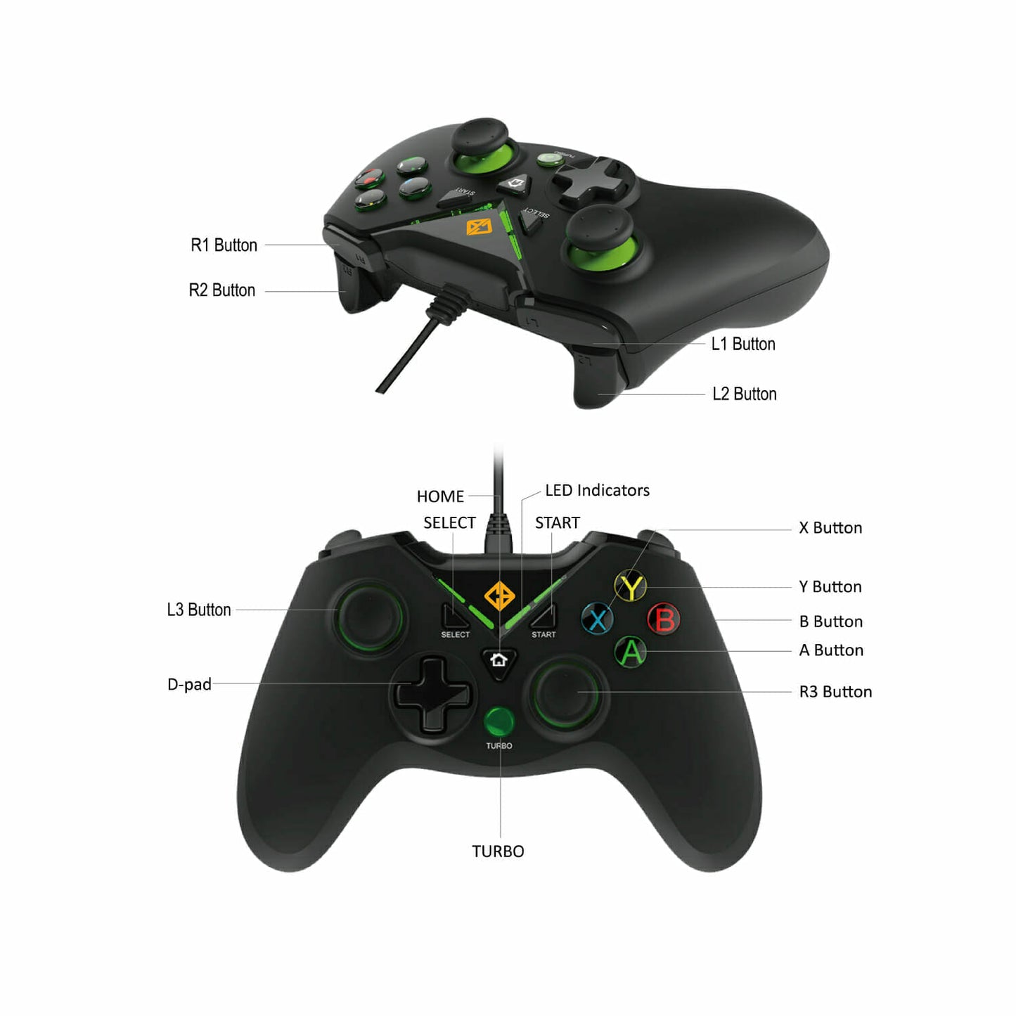 C3070W Nebula 2.4G Wireless Gamepad