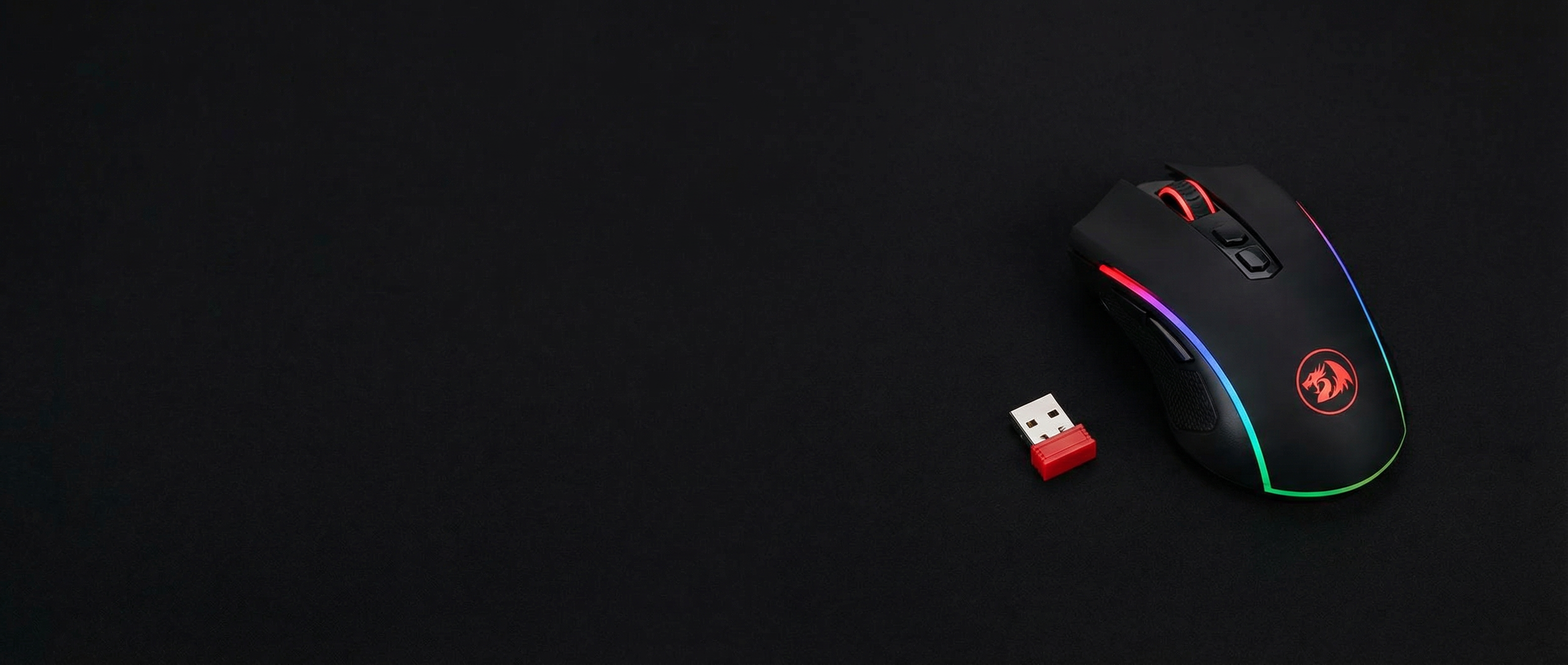 Redragon Vampire Elite m686 gaming mouse on a premium matte aesthetic black background