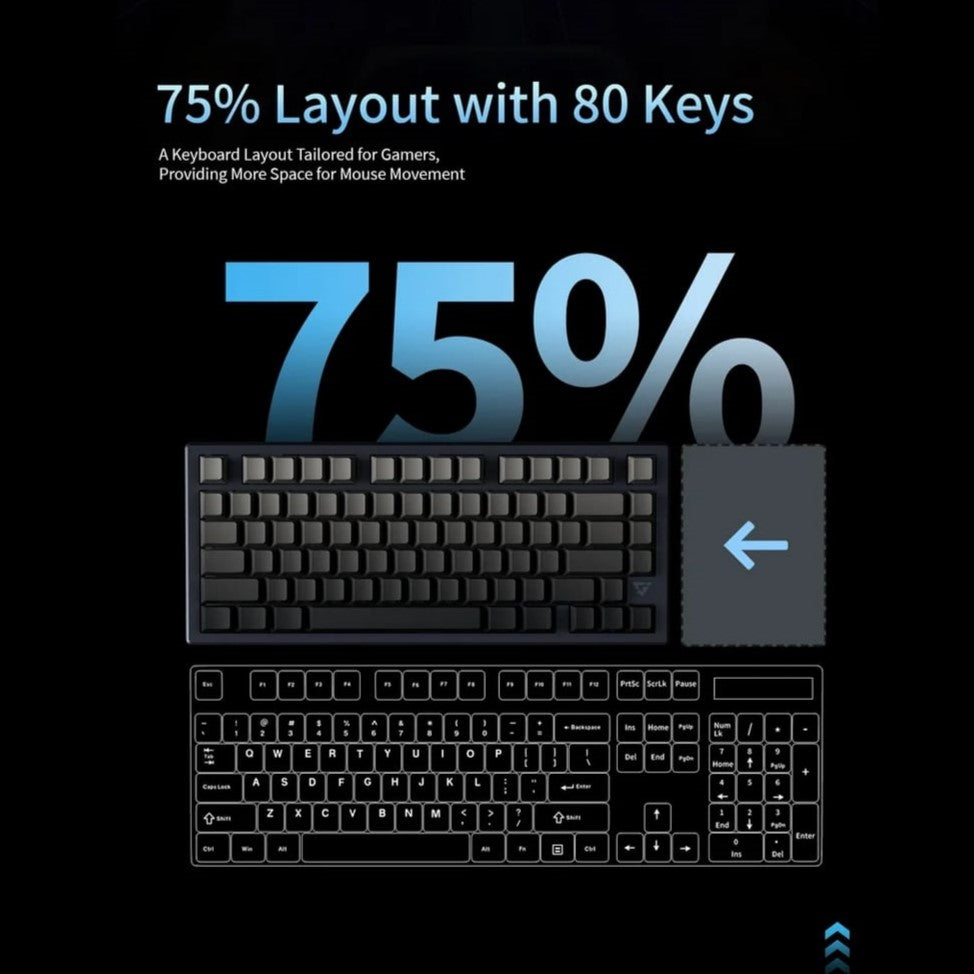 ATK V75X 75 percent layout with 80 keys - Vrkaa