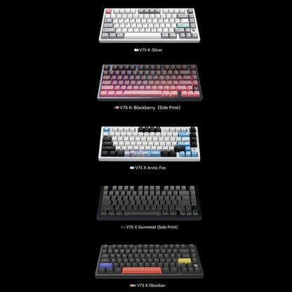 ATK V75X mechanical keyboard all colorways - Arctic Fox, Black, Gunmetal, Blackberry, Flash Silver - Vrkaa