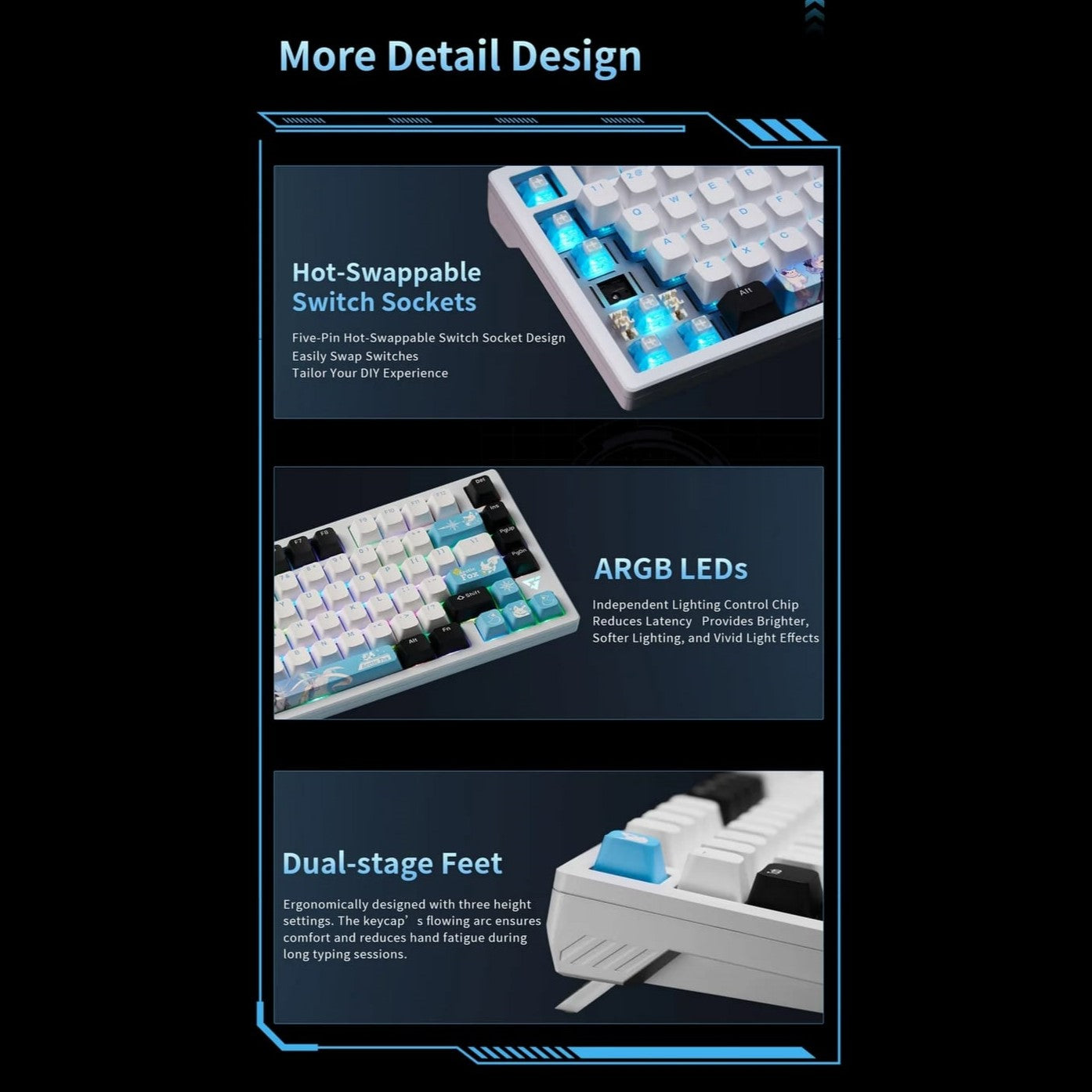 ATK V75X five-pin hot-swappable switch socket design - Vrkaa