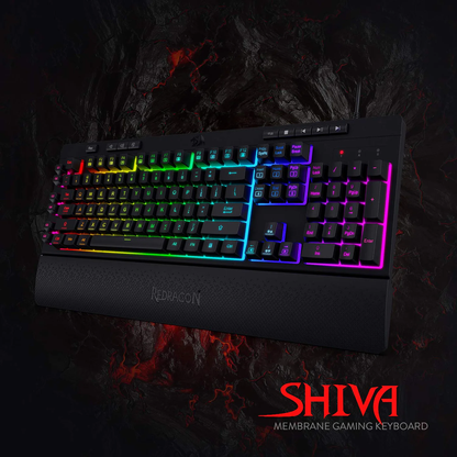 SHIVA K512- WIRED MEMBRANE KEYBOARD RGB (BLACK)