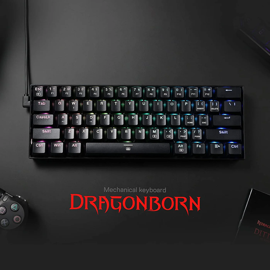 DRAGON BORN K630 - 60% WIRED RGB MECHANICAL KEYBOARD (RED SWITCH)