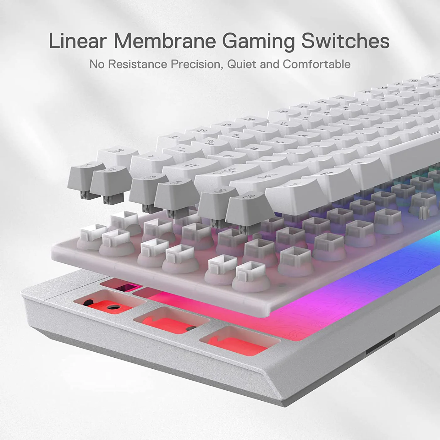 SHIVA K512- WIRED MEMBRANE KEYBOARD RGB(WHITE)