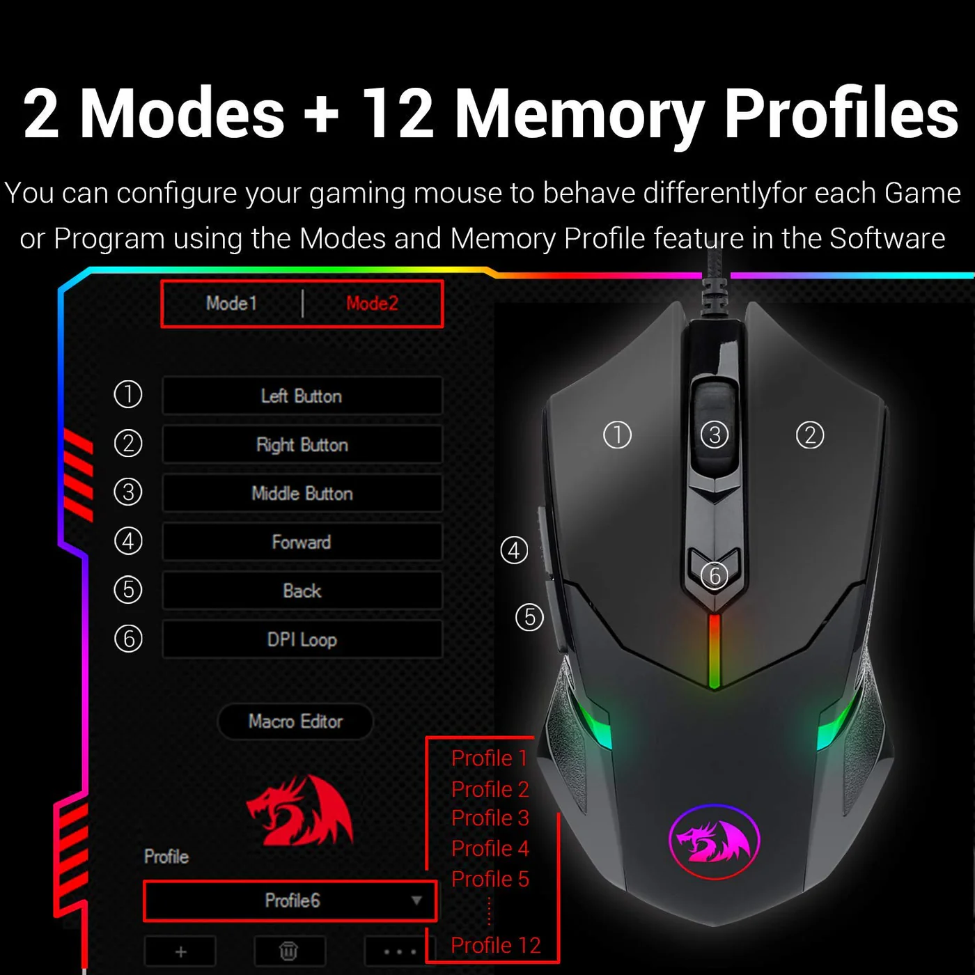 CENTROPHORUS M601 RGB WIRED MOUSE