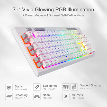 SHIVA K512- WIRED MEMBRANE KEYBOARD RGB(WHITE)