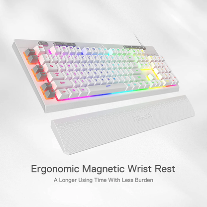 SHIVA K512- WIRED MEMBRANE KEYBOARD RGB(WHITE)