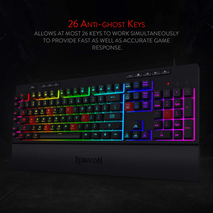 SHIVA K512- WIRED MEMBRANE KEYBOARD RGB (BLACK)