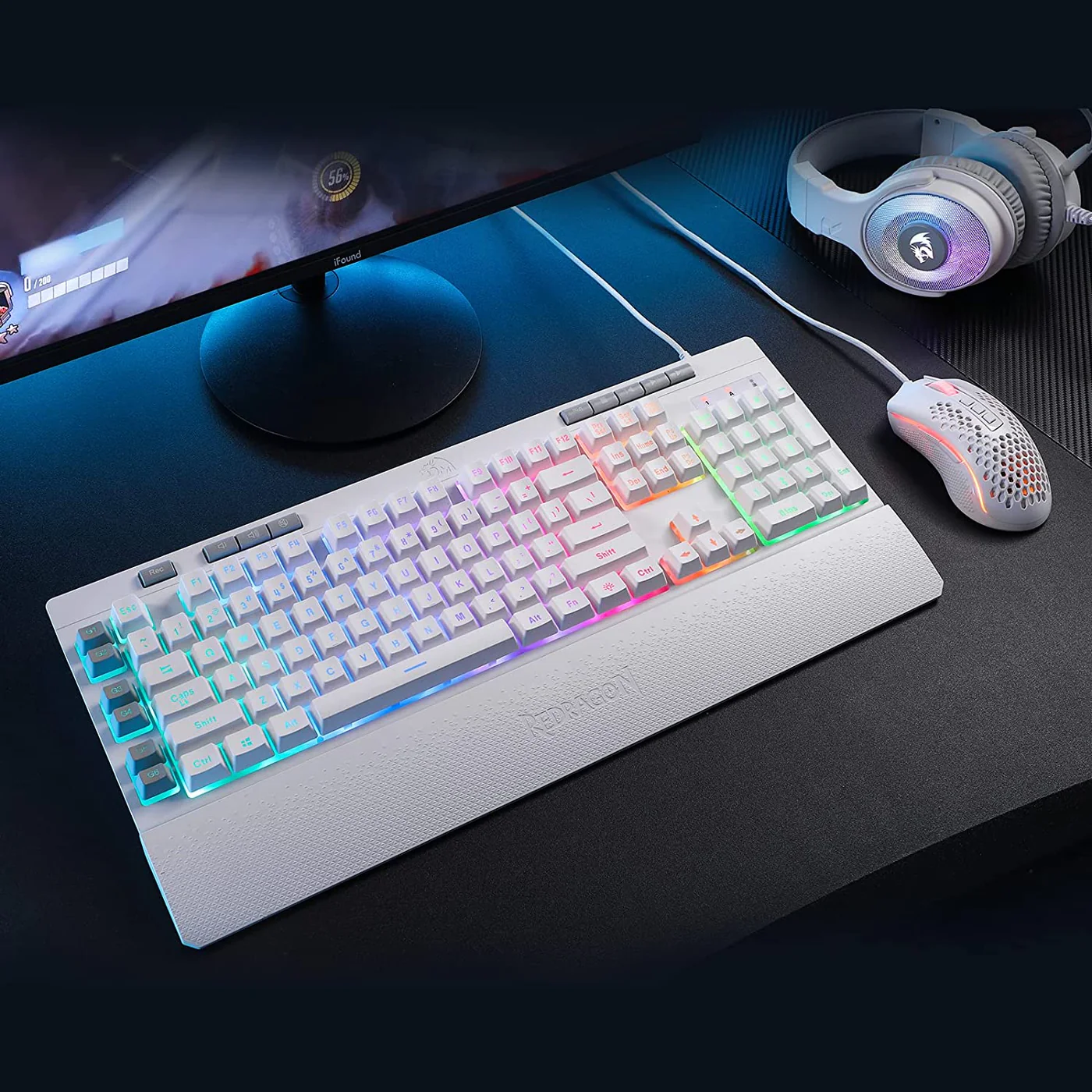 SHIVA K512- WIRED MEMBRANE KEYBOARD RGB(WHITE)